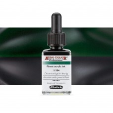 Schmincke Aero Color Finest Acrylic Ink 28 ml / 504 Chromium Oxide Green Brilliant